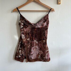 Y2K Vintage Hache Lace Tank Top (Size M)
